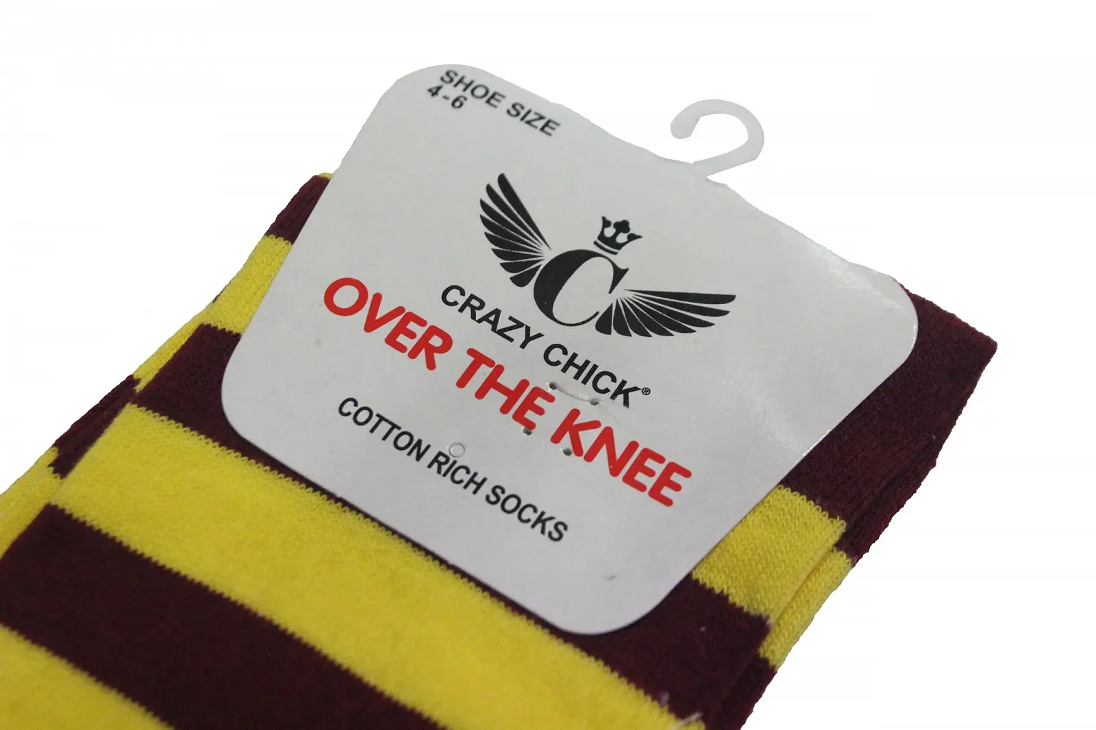 Довгі шкарпетки Crazy Chick для дівчат, смугасті вище коліна, різні кольори, розмір 4-6, фото №5
