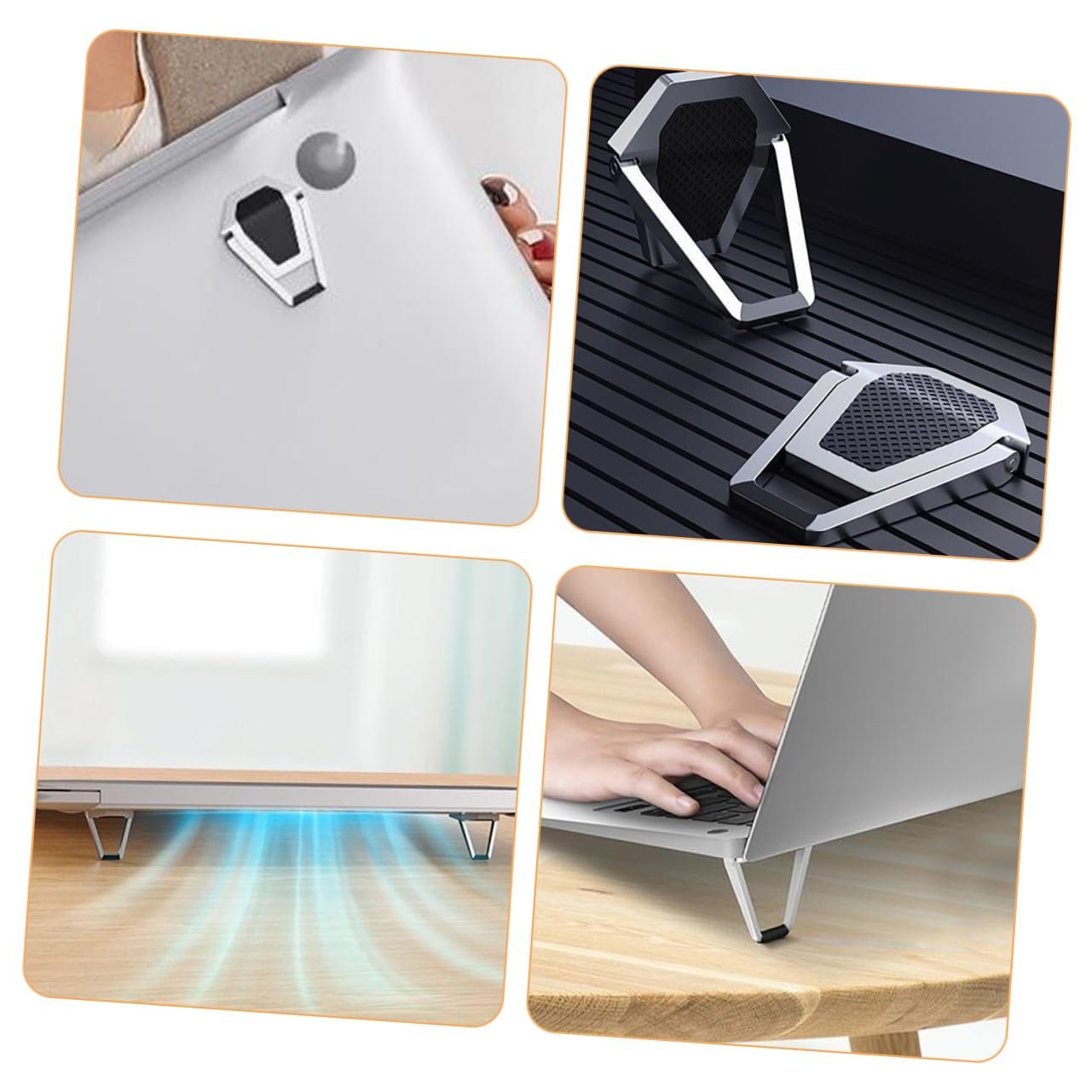 Підставка для ноутбука NOLITOY 4 шт. складана ергономічна з міцного цинкового сплаву, фото №8 Підставка для ноутбука NOLITOY 4 шт. складана ергономічна з міцного цинкового сплаву, фото №8