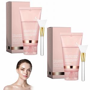 Маска Ночная Collagen Обёртывающая Маска для Лица, 75 г, 2 шт - Фото 1