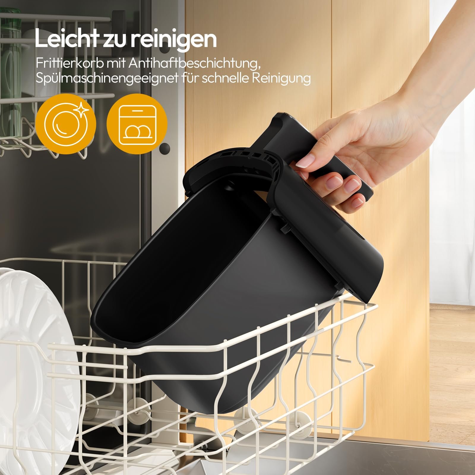 Мультипечь LLIVEKIT XXL 5.5 L 1250 W 8-в-1 с оглядовым окном и подсветкой Black, фото №8