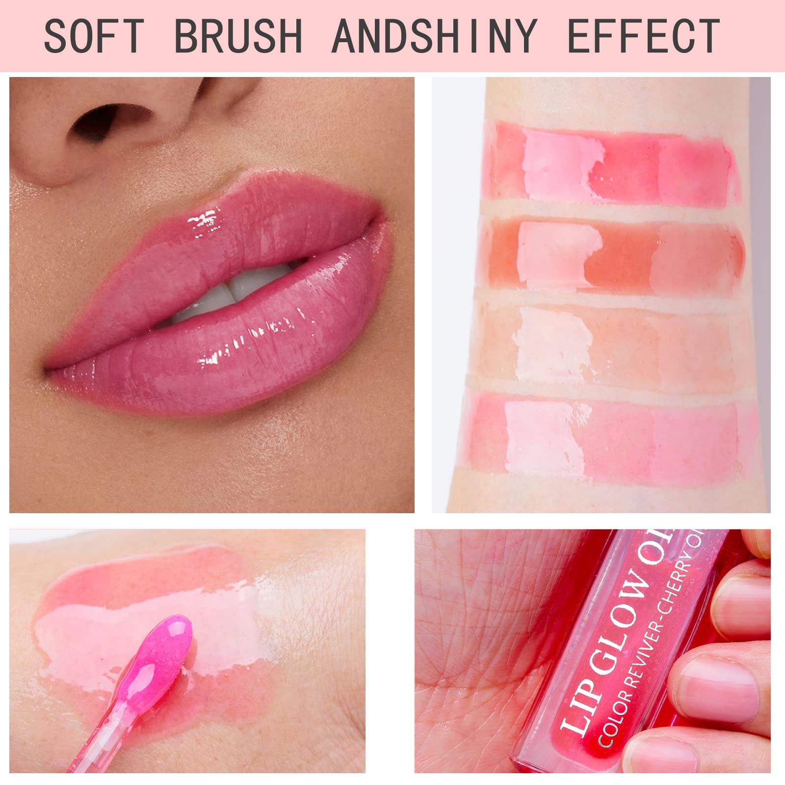 Олія для губ CkFyahp Hydrating Lip Glow Transparent Pack of 5, фото №4