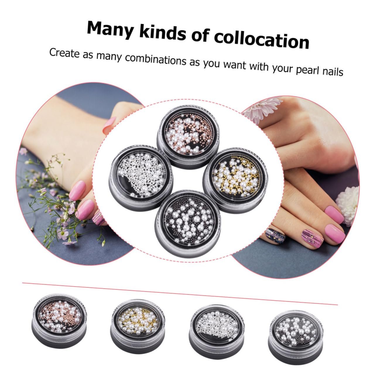 Маникюрные бусины Healvian, икорные бусины, 3D ногти, наклейки для ногтей, бусины для нейл-арта, жемчуг для рукоделия, хрустальные бусины для ногтей, самоцветы для нейл-арта, ассорти, фото №9
