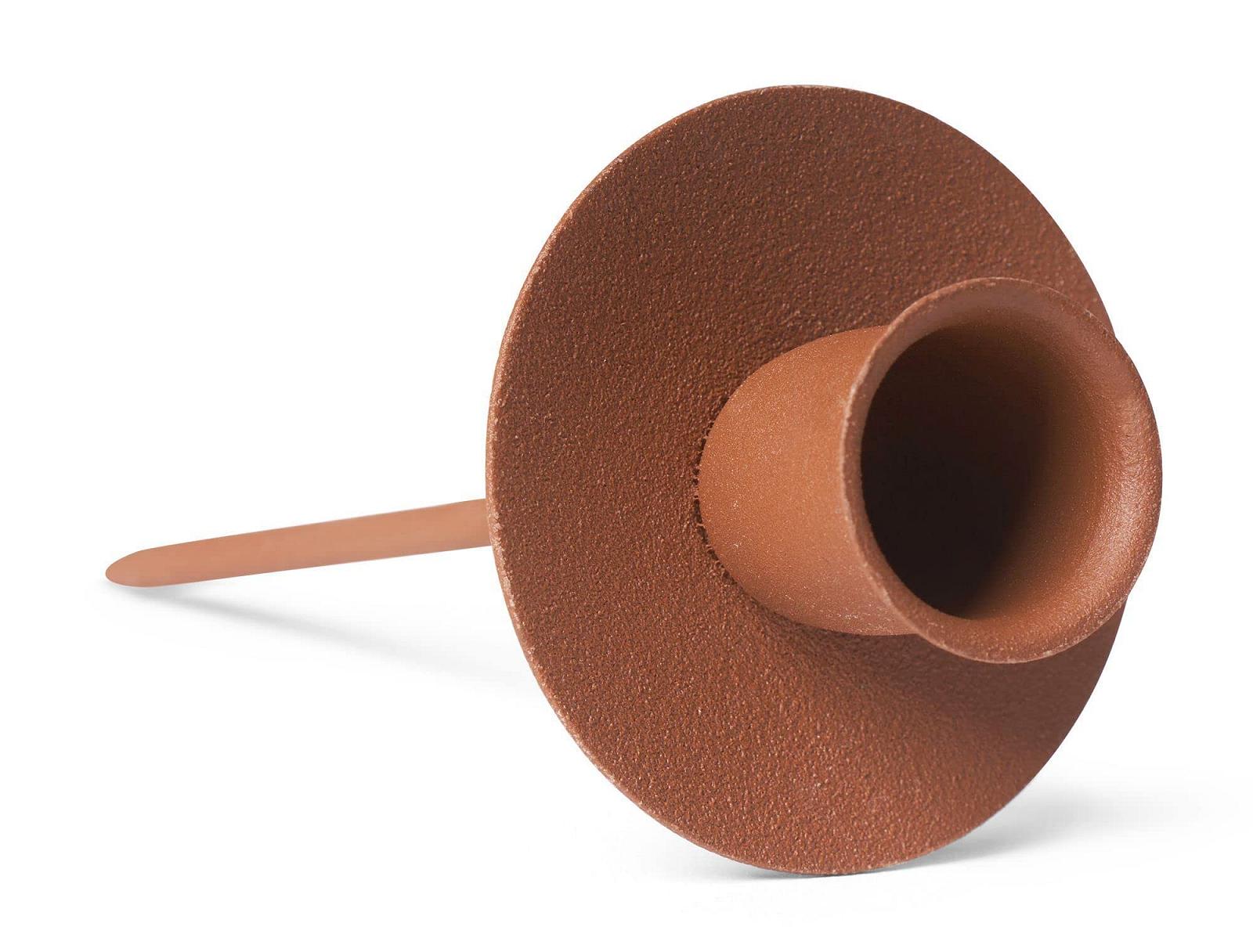 Набор Novaliv 4 тарелки для свечей, держатели для свечей конусные, подсвечники для венков, металлические держатели, ржавчина, фото №3