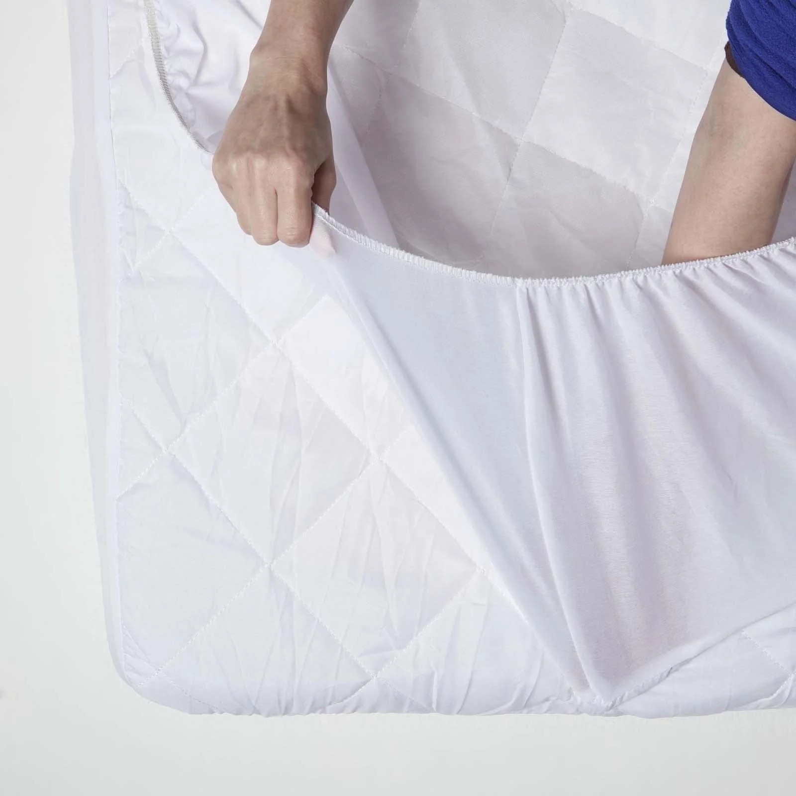 Наматрасник Homescapes для аллергиков 90 x 200 см, гипоаллергенный защитный наматрасник с бортиком, антибактериальный, фото №7