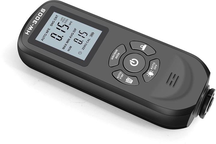 Толщиномер краски цифровой iCar HW-300 S 0 2000 мкм Fe и Nfe Черный 050739, фото №2