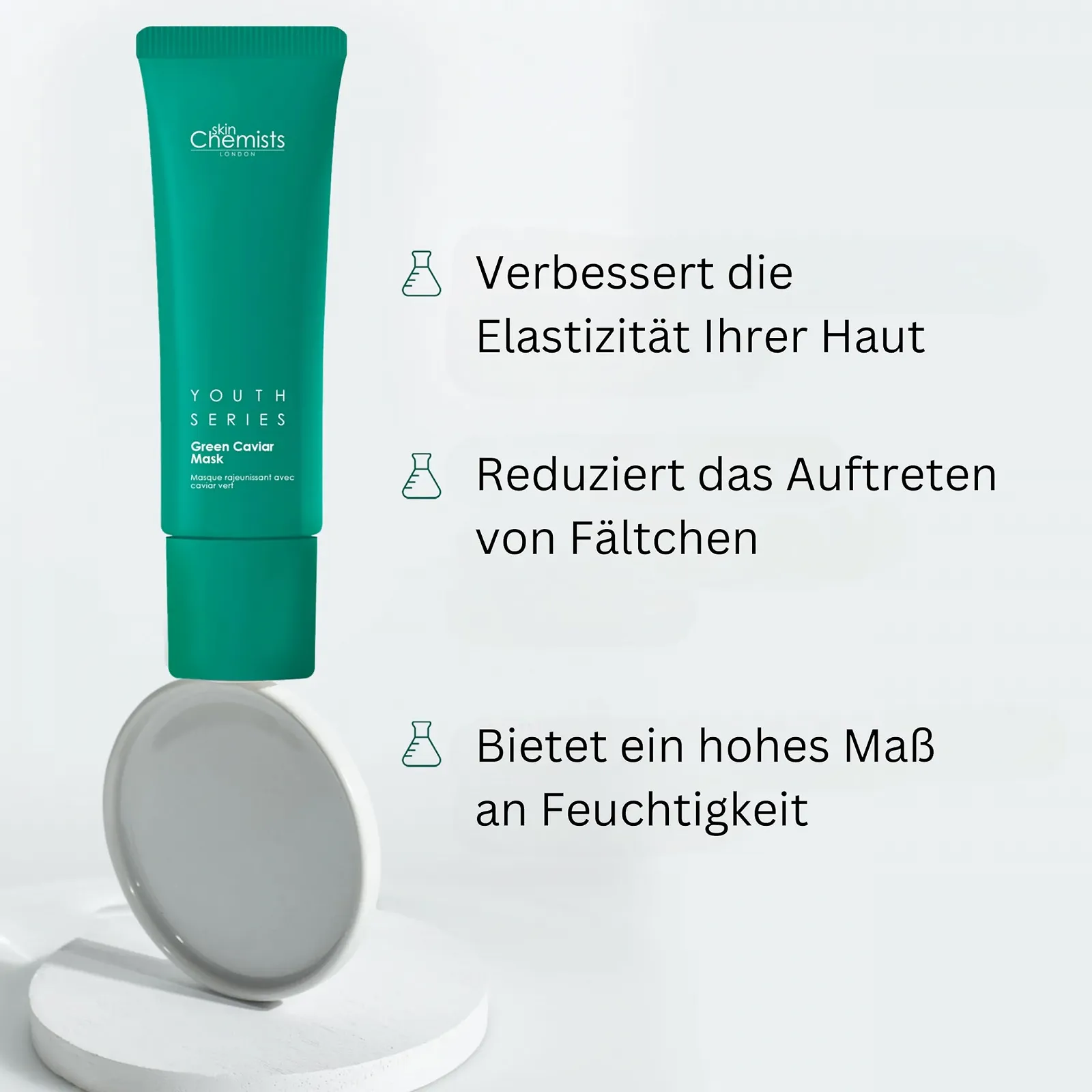 Маска для обличчя Skin Chemists Youth Series Green Caviar Extract & Bakuchiol 50 мл, фото №7