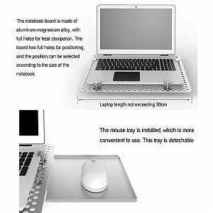 Настенный держатель для ноутбука Многофункциональная регулируемая подставка с подставкой для мыши Грузоподъемность 8 кг Многоугольная поворотная платформа для охлаждения для офиса и рабочего места synthetic.ua - Фото 1