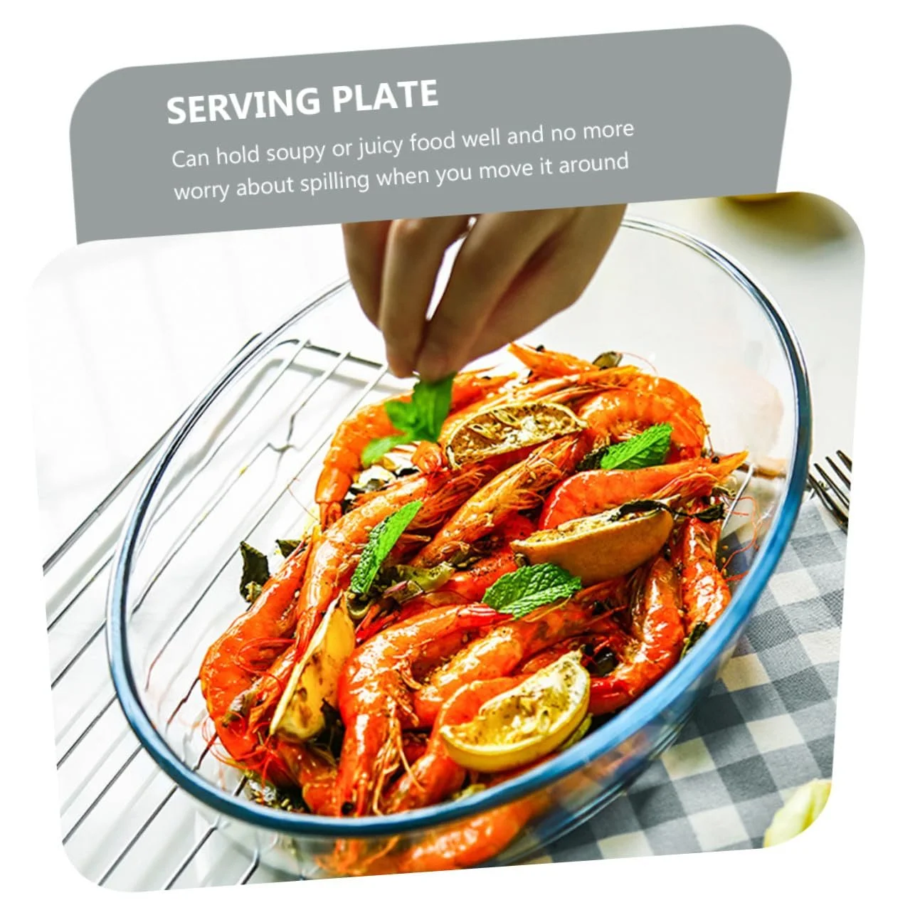 Форма для запікання овальна скляна 2400 мл прозора для мікрохвильової печі та духовки, фото №7