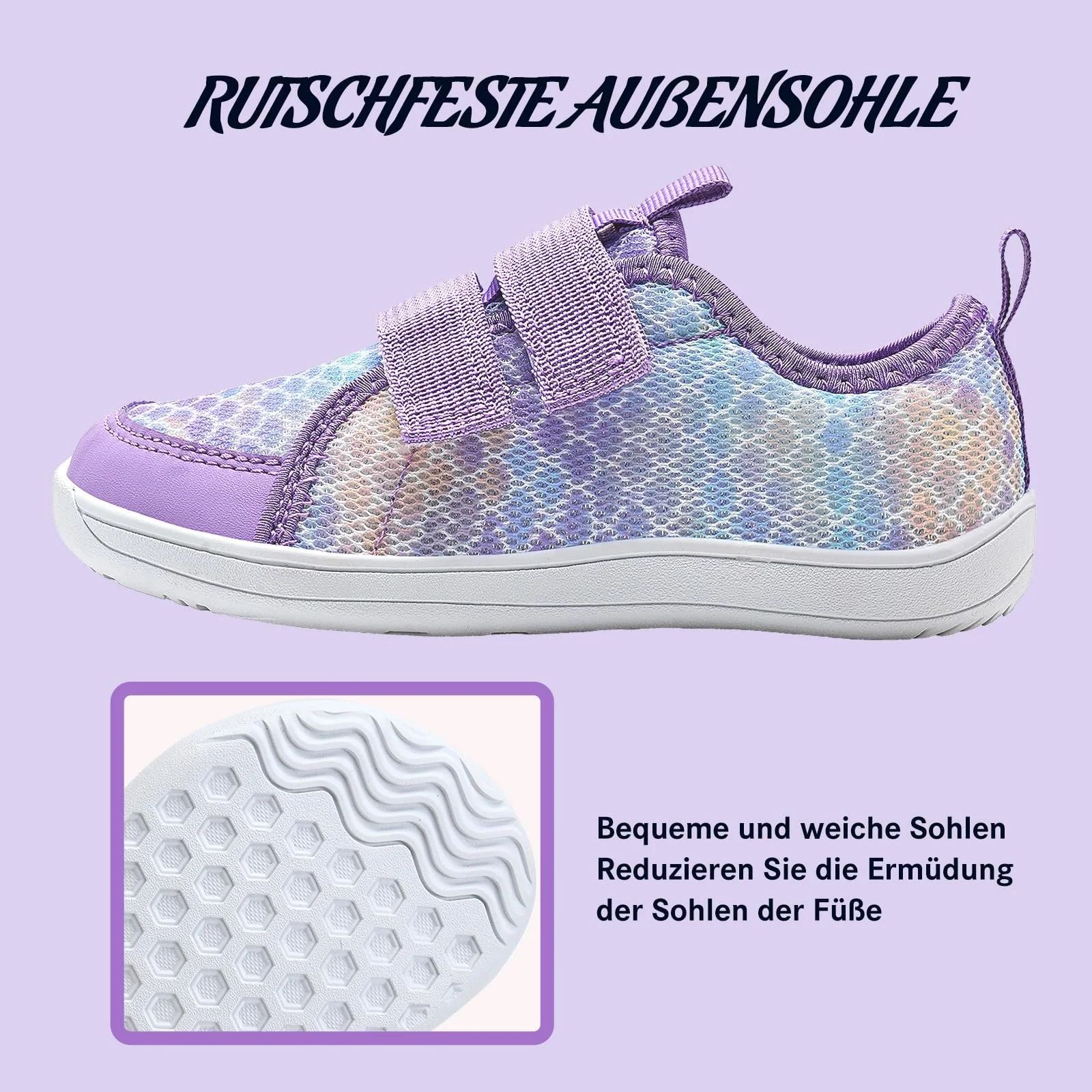 Босоножки IceUnicorn Детские босоножки и девочек Широкие Минималистичные Аквашузы Кроссовки для трейлраннинга Пляжная обувь, фото №5