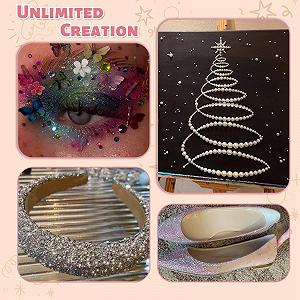 Стразы для ногтей 7200 шт., Блестящие разноцветные камни, жемчуг, бриллианты с пинцетом и ручкой для раскладывания страз, украшения для ногтей synthetic.ua - Фото 1