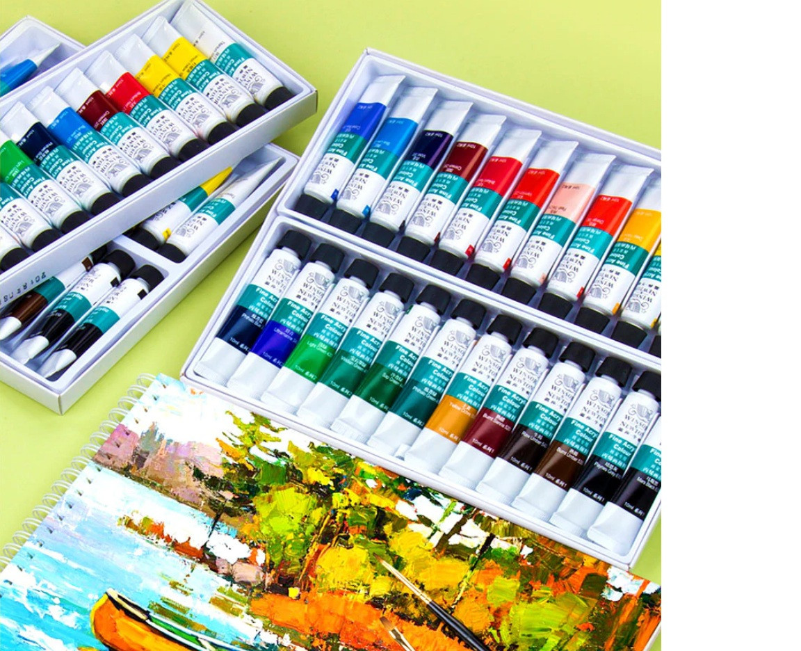 Професійний набір акрилових фарб Winsor Newton 12 10 мл WN-A083/12 MB MS, фото №5