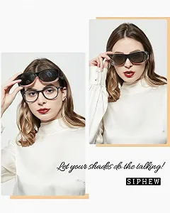 Сонцезахисні окуляри SIPHEW антиблікове покриття, 100% захист від UVA / UVB випромінювання для чоловіків і жінок synthetic.ua - Фото 1