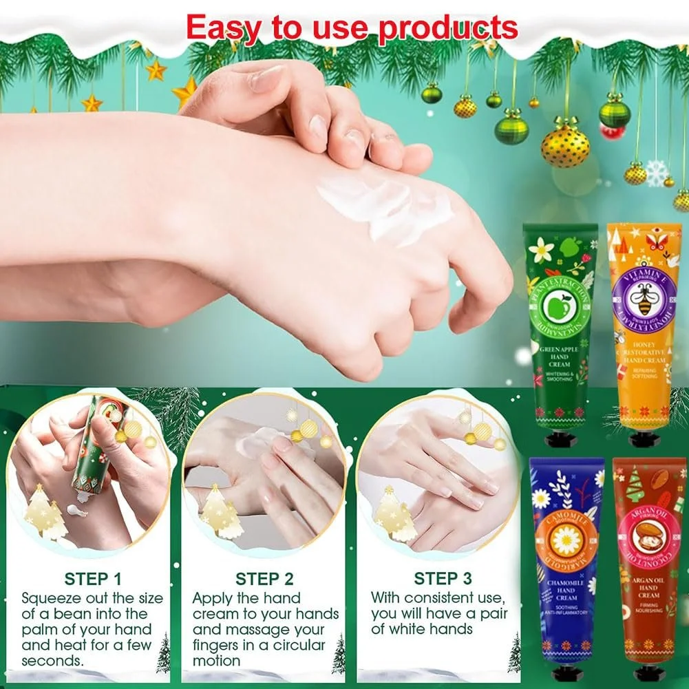 Крем для рук Набір Різдвяний, Набір кремів для рук, 4 шт, фото №2
