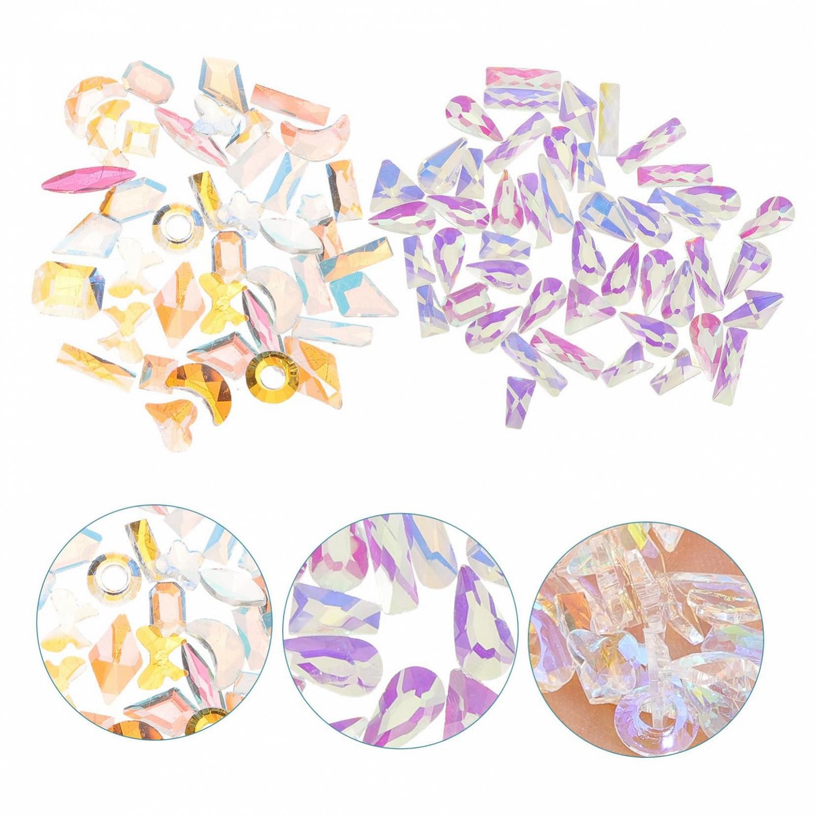 Набор страз для ногтей (2 коробки) для гелевых ногтей, украшения для ногтей, аксессуары для маникюра, подвески для ногтей, фото №5