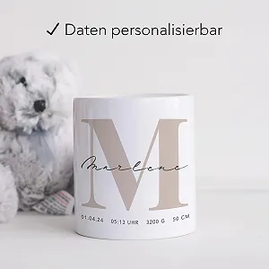 Скарбничка керамічна Персоналізована з ім'ям та буквами Бежева synthetic.ua - Фото 1