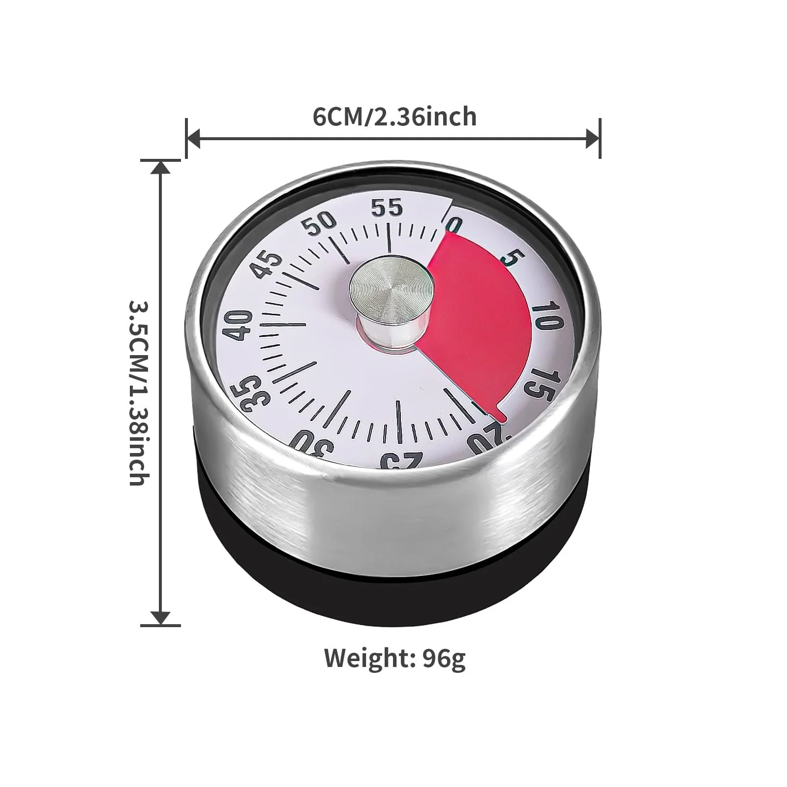 Таймер кухонный механический магнитный Stainless Steel Mechanical and Magnetic Timer Stainless Steel Countdown Timer, фото №7 Таймер кухонный механический магнитный Stainless Steel Mechanical and Magnetic Timer Stainless Steel Countdown Timer, фото №7