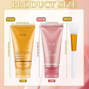 Маска Collagen + Маска с куркумой, Collagen Overnight Mask, Маска-пленка Collagen, глубокое увлажнение, уменьшает морщины и улучшает эластичность кожи, с 2 кисточками synthetic.ua - Фото 1