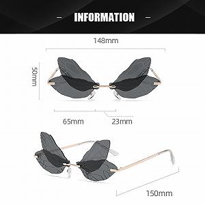 Сонцезахисні окуляри YouYuer Вінтажні Без оправи Ретро Різнокольорові, 2 шт synthetic.ua - Фото 1