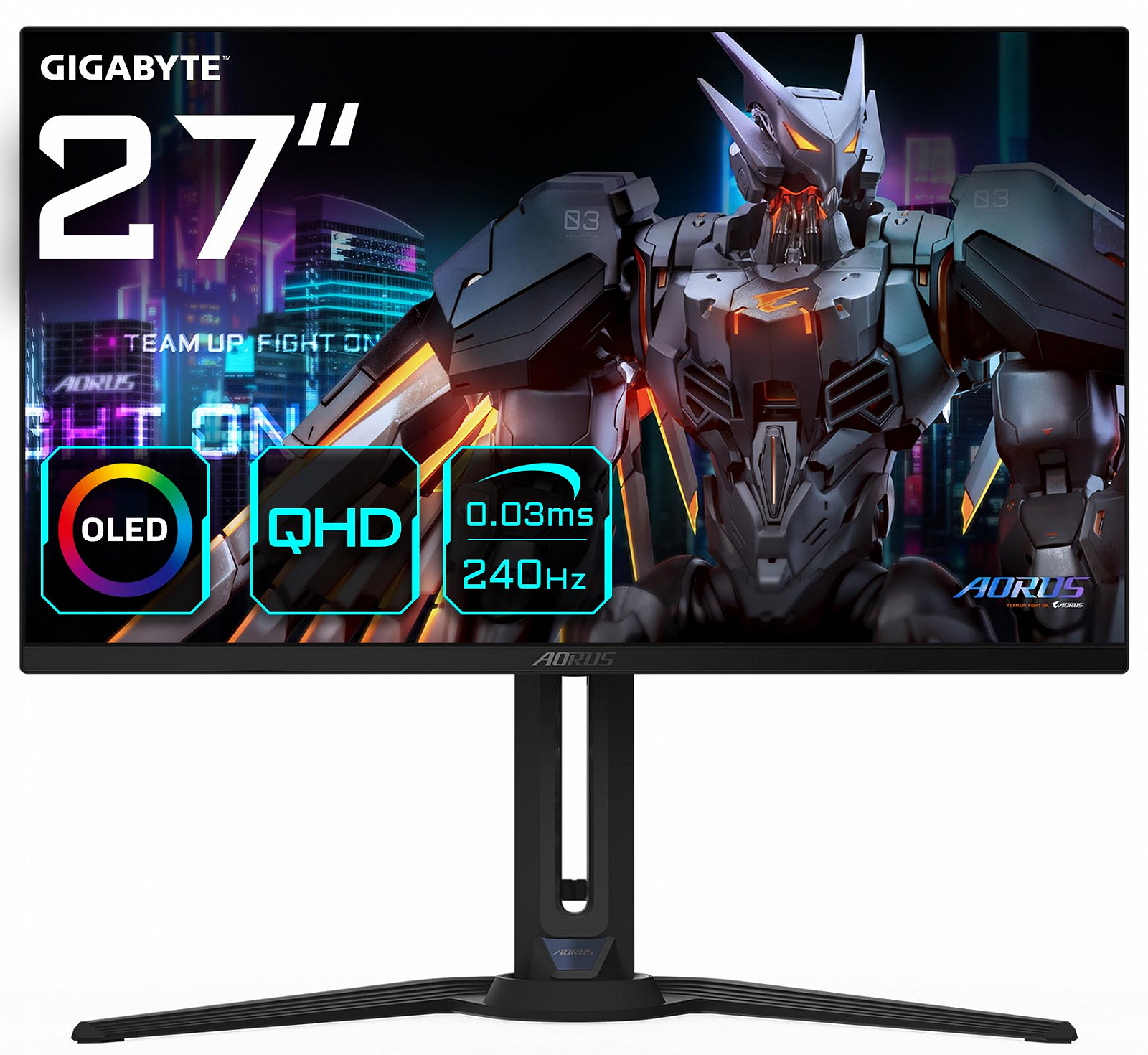 Монитор 27" Gigabyte Aorus FO27Q2 2K OLED 240 Гц, фото №1 Монитор 27" Gigabyte Aorus FO27Q2 2K OLED 240 Гц, фото №1