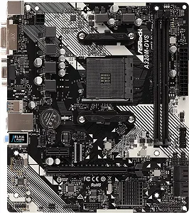 Купити Материнська плата Asrock A320M-DVS R4.0, s-AM4, microATX, 2xDDR4 3200 до 32 ГБ - Фото 1 Материнська плата Asrock A320M-DVS R4.0, s-AM4, microATX, 2xDDR4 3200 до 32 ГБ - Фото 1