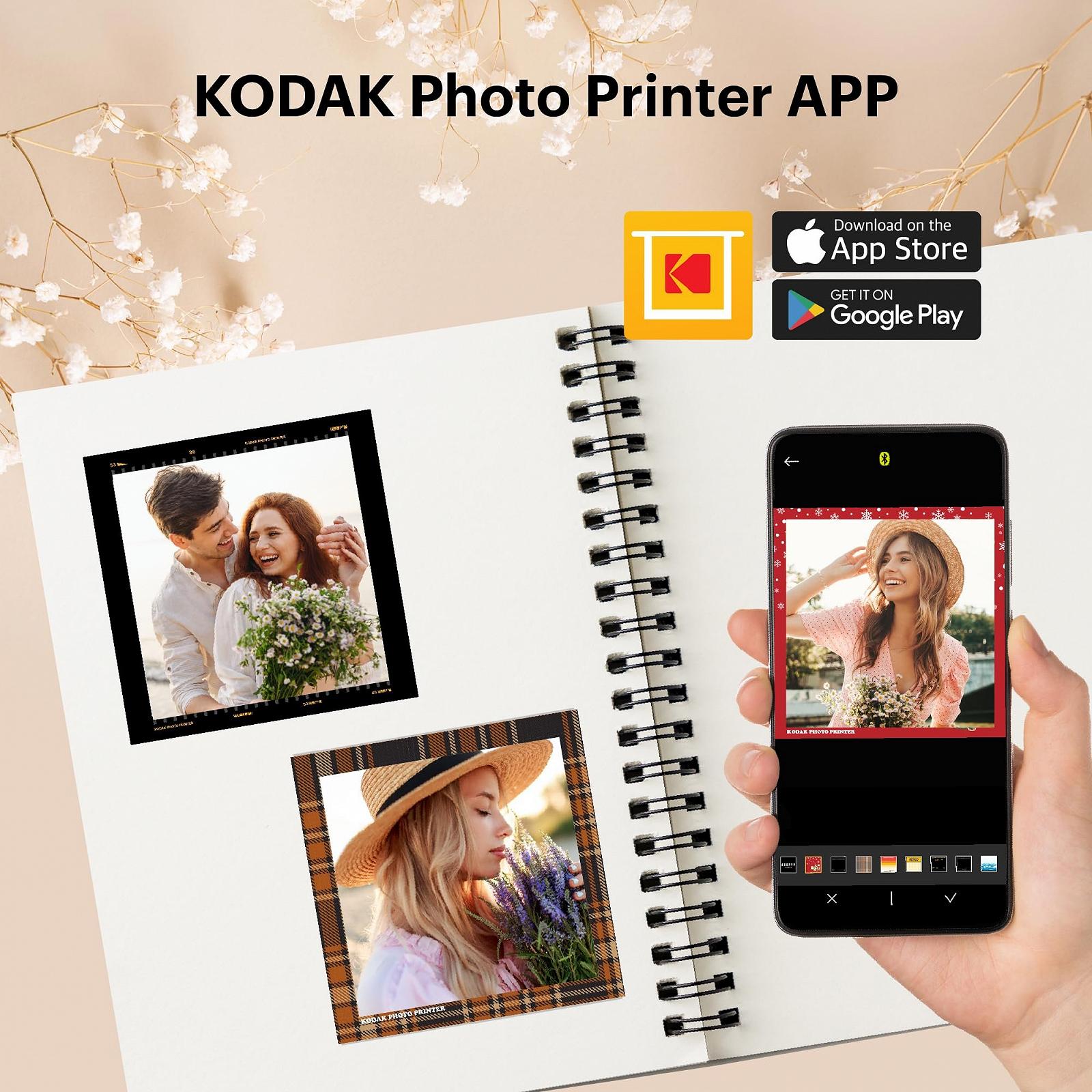 Фотокамера миттєвого друку Kodak Mini Shot 2 Retro, портативна, бездротова, сумісна з iOS і Android, Bluetooth, фото 5.3 x 8.6 см, фото №10