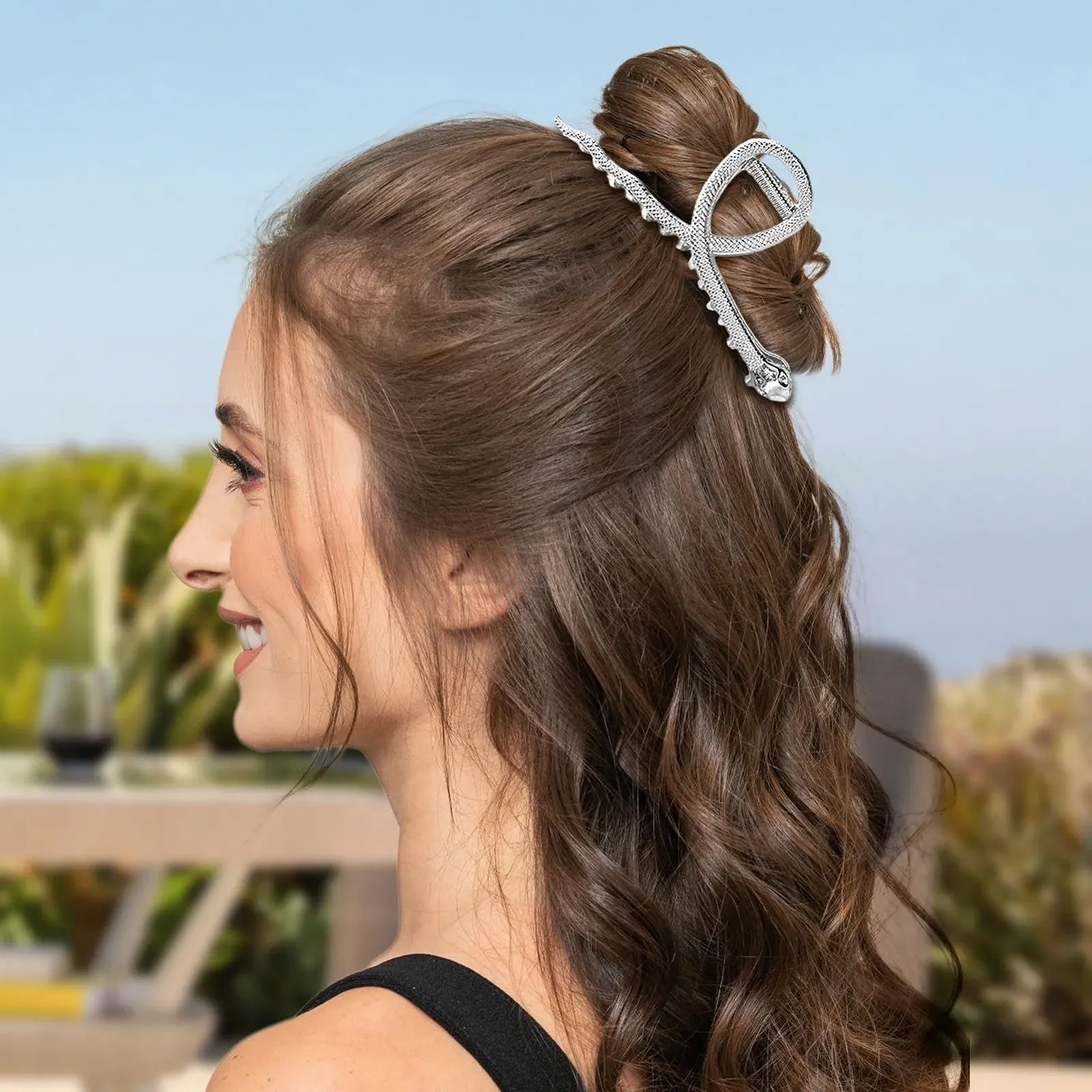 Заколки для волос в виде животных, Заколка для волос в виде змеи, Заколка для волос из сплава, Модная заколка, Забавная заколка для волос, Аксессуары для укладки волос для женщин и девочек, фото №2