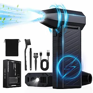 Електрична повітродувка CCmall 180 000 RPM 10 000 mAh 3 швидкості LED-підсвічування Turbo Jet Fan - Фото 1