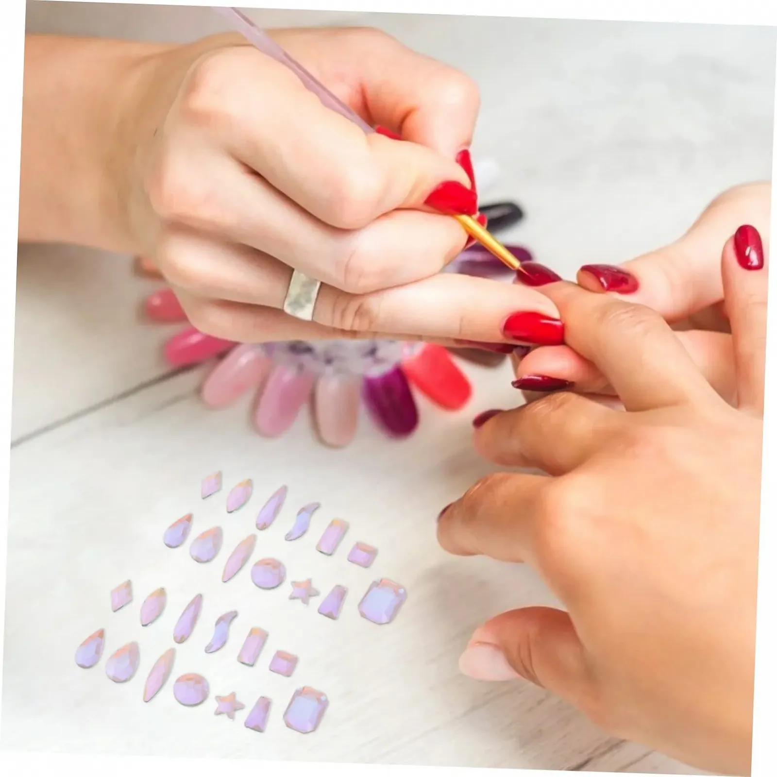 Прикраса для нігтів POPETPOP, дорогоцінні камені, 3D Culture, фіолетовий, фото №8