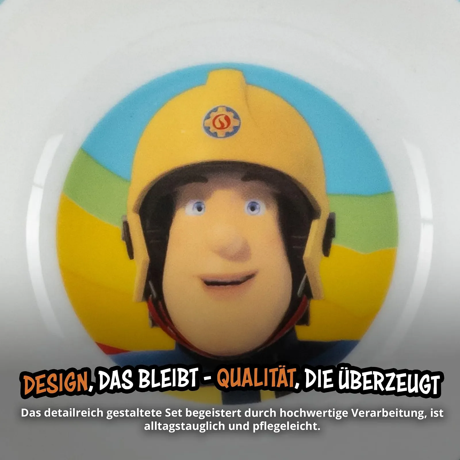 Набор детской посуды United Labels Fireman Sam, 3 предмета, Rainbow, фарфоровый, фото №5 Набор детской посуды United Labels Fireman Sam, 3 предмета, Rainbow, фарфоровый, фото №5