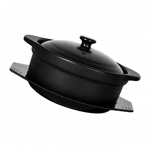 Горщик для запікання керамічний з кришкою та підставкою термостійкий - Фото 1