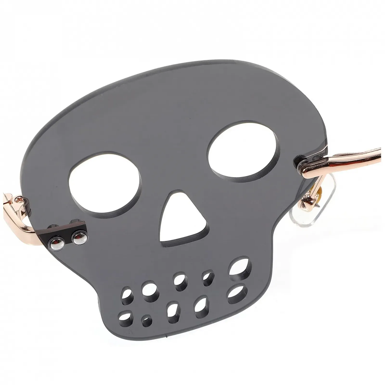 Солнцезащитные очки Без оправы PACKOVE Круглая оправа Ретро стиль 90-х, серый, фото №2