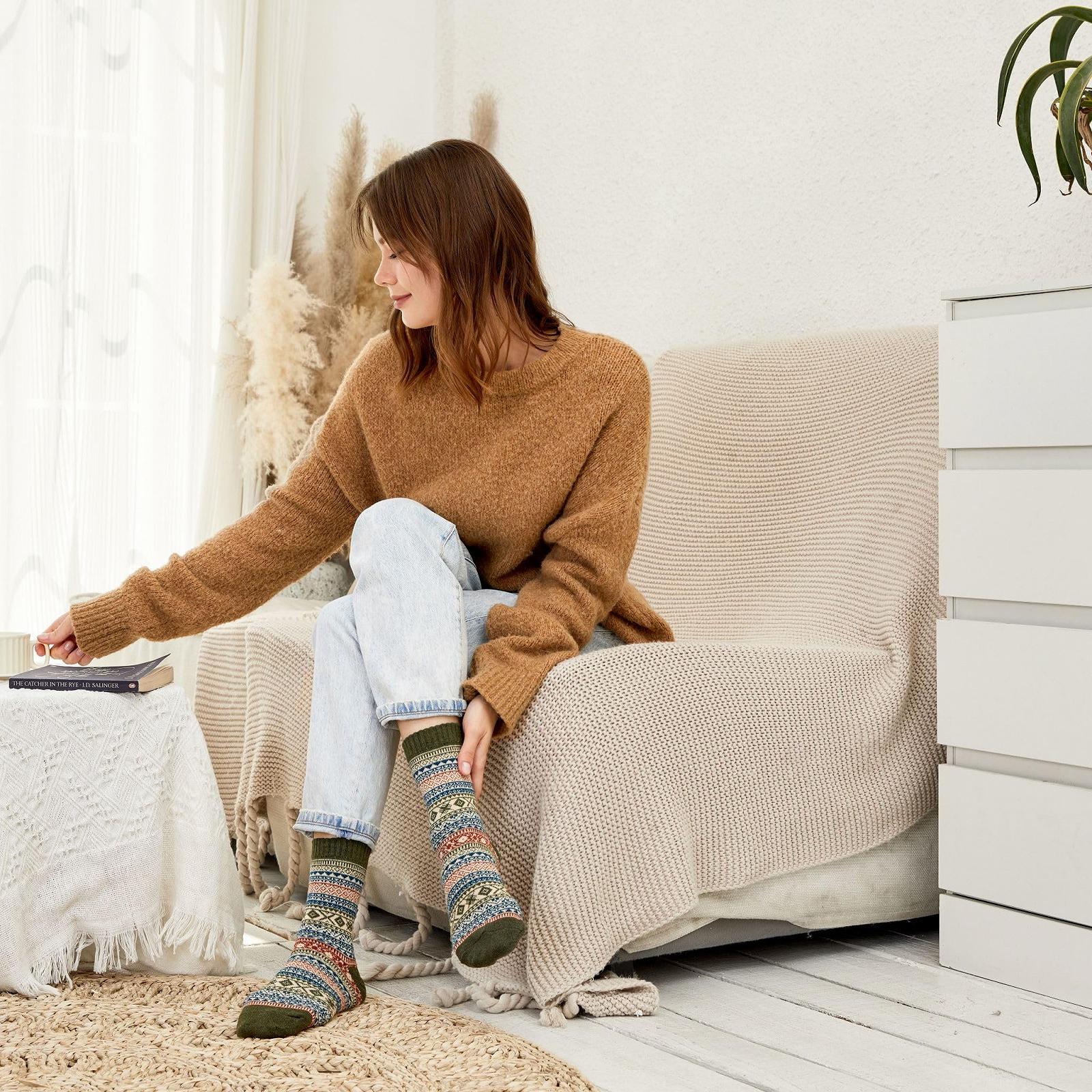 Вовняні шкарпетки Жіночі 5 пар, фото №5