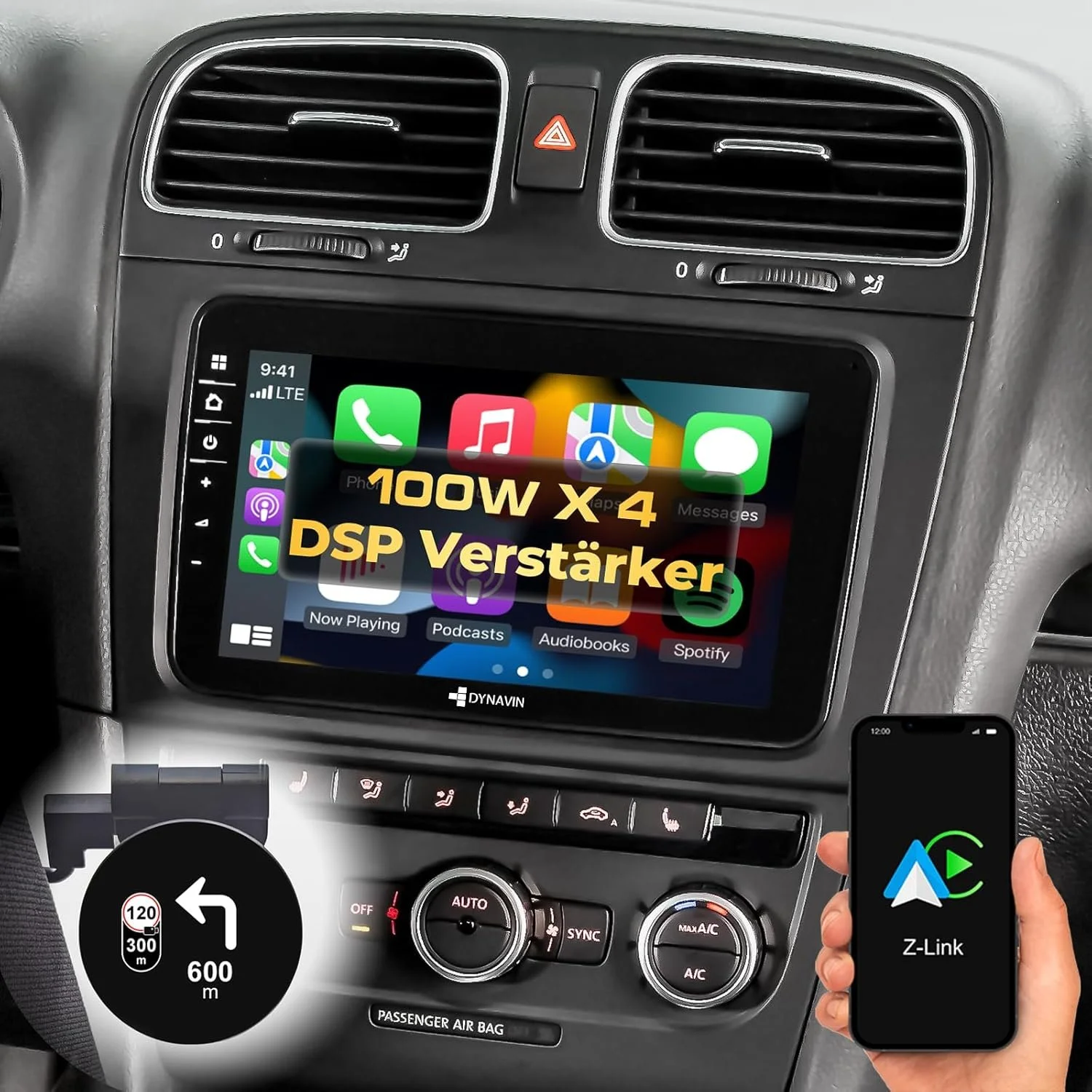 Штатна автомагнітола Dynavin D8 V8 Premium Flex для VW Passat Golf Polo Tiguan Skoda / 8" / Сенсорна / Apple CarPlay / Android Auto / Bluetooth / GPS / USB / DAB+, фото №2