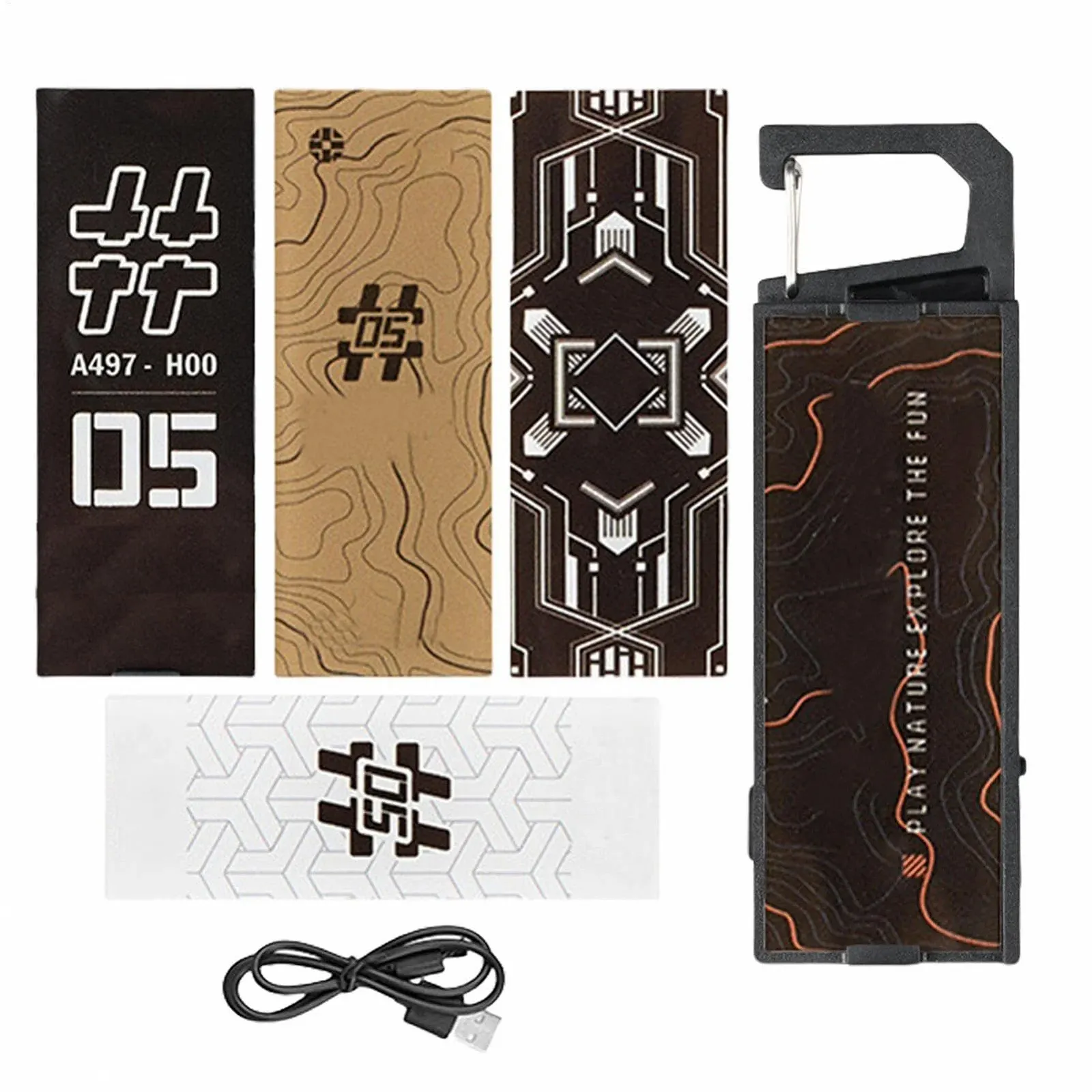 Ліхтарик Camping, магнітні безпеки, 8 режимів Нічне світло, 100 г Легкий і ліхтарик, фото №1