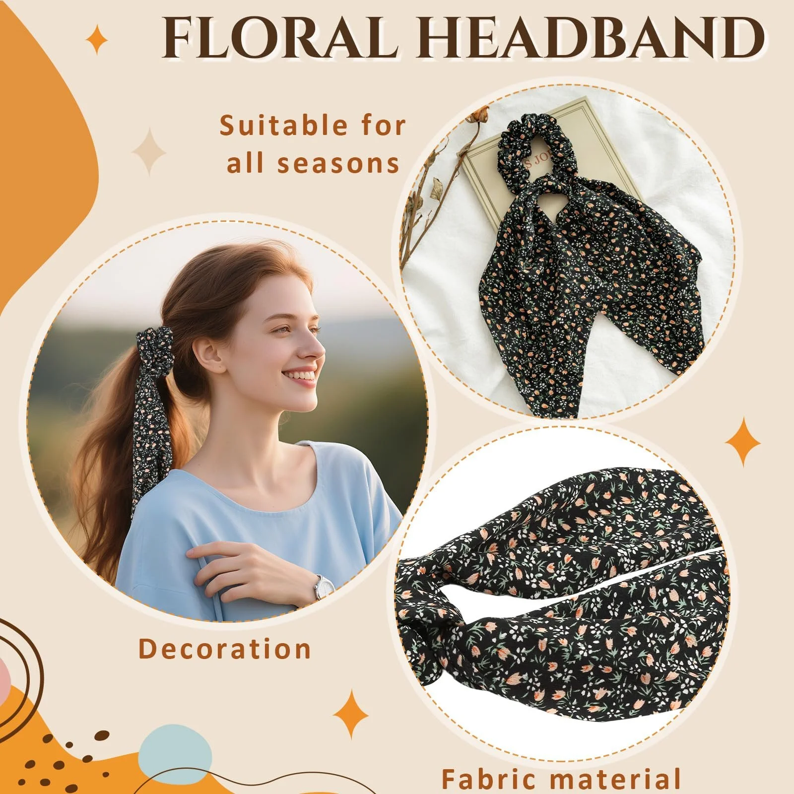 Пов'язка на голову в стилі бохо для жінок, фото №4 Пов'язка на голову в стилі бохо для жінок, фото №4