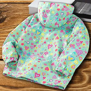 Ветровка Generisch для девочек с капюшоном, детская, легкая, дышащая, для активного отдыха synthetic.ua - Фото 1