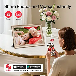 Цифровая фоторамка Frameo 10.1-Inch HD 1280 x 800 IPS Touchscreen WiFi 32 GB Auto Rotation synthetic.ua - Фото 1