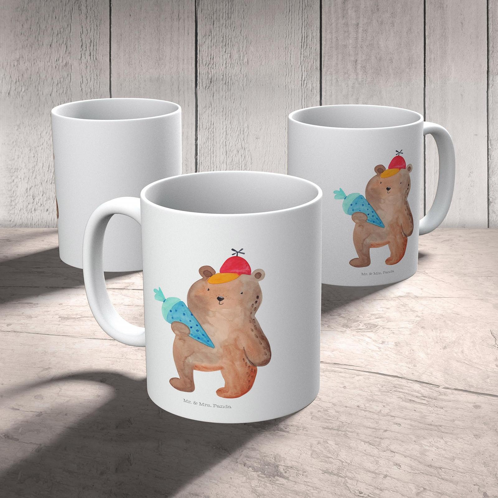 Дитяча чашка Mr. & Mrs. Panda Ведмідь для школи Подарунок Пластикова чашка, фото №4