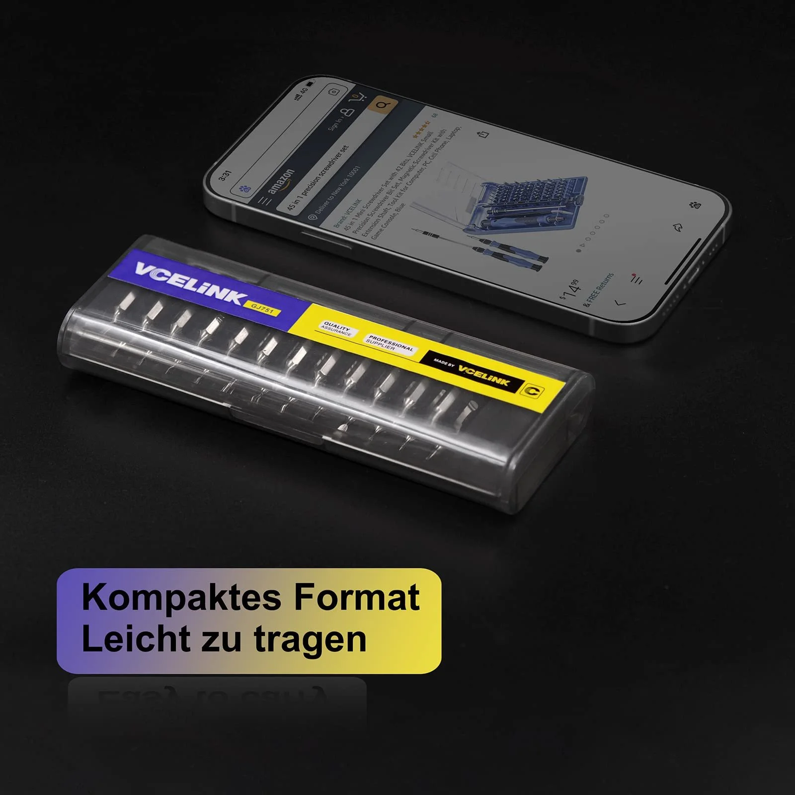 Набір прецизійних викруток VCELINK 25 в 1 з 24 бітами магнітний, фото №5