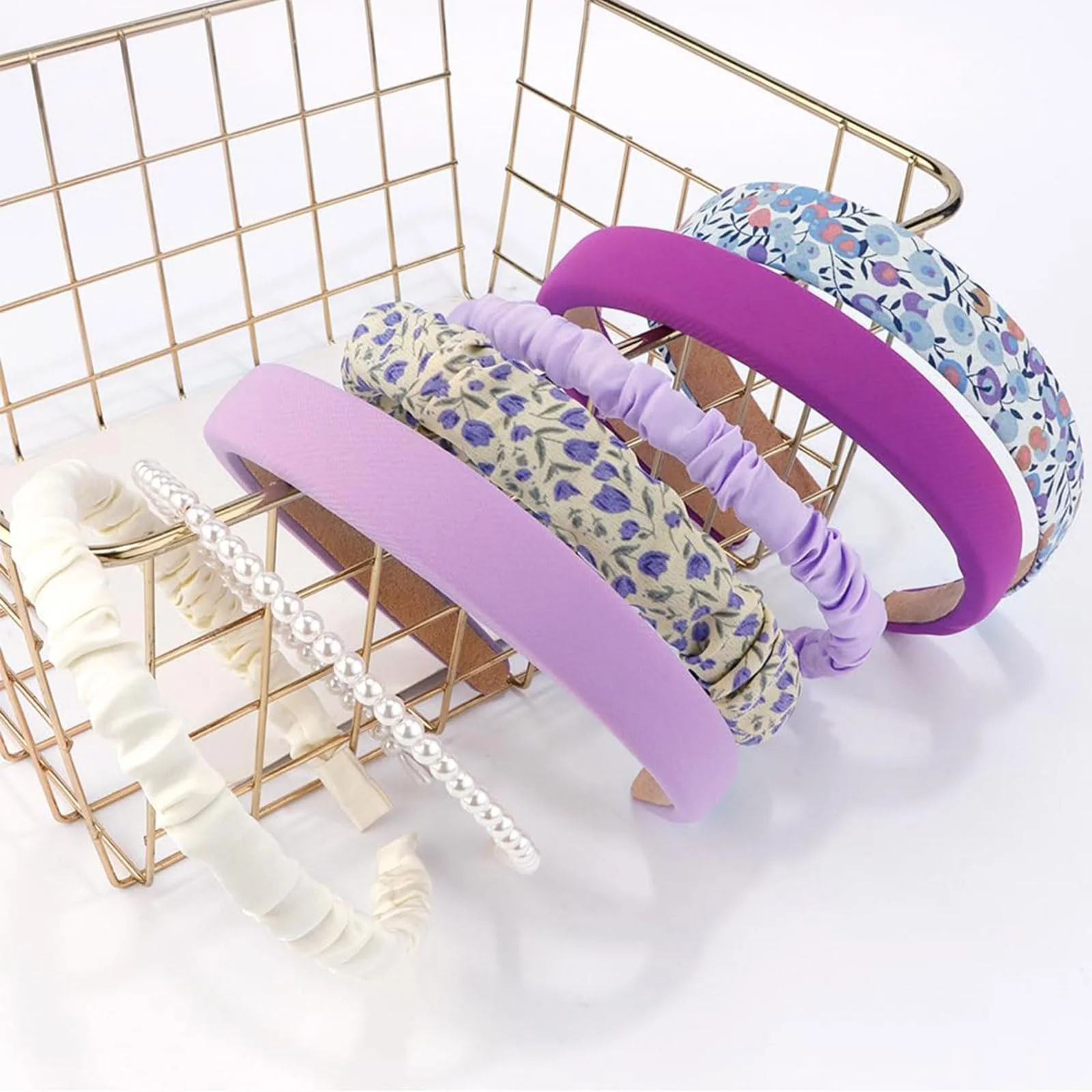 Набір обручів на голову 7 шт. Фіолетовий, фото №4 Набір обручів на голову 7 шт. Фіолетовий, фото №4