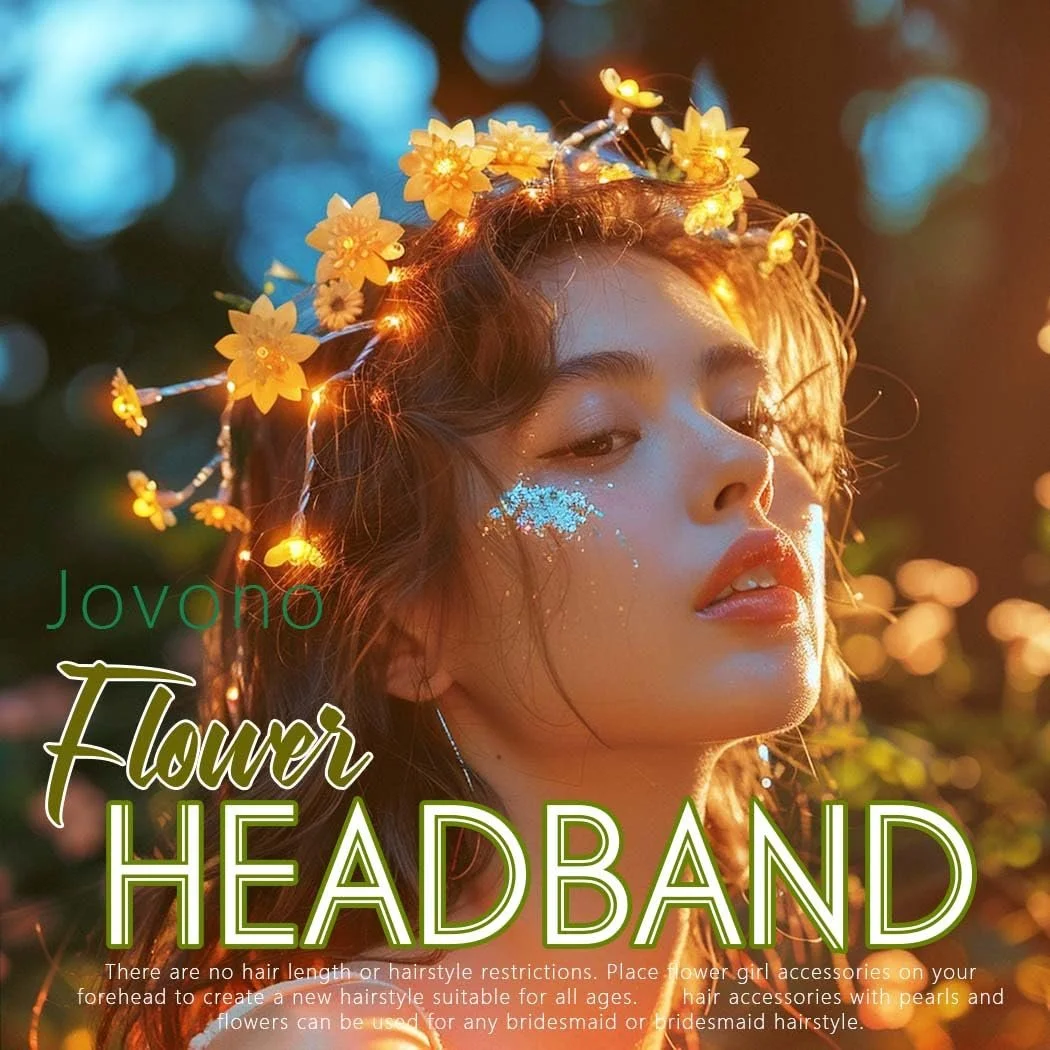 Венок Цветок Jovono Светодиодный, фото №4