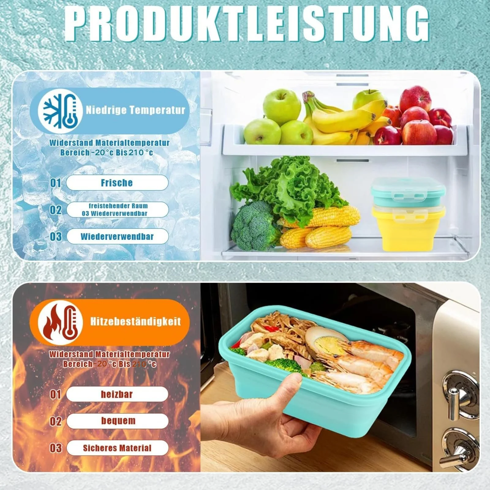 Складаний ланч-бокс Tupperware Набір з 2 шт. 800 мл Синій/Жовтий, фото №7 Складаний ланч-бокс Tupperware Набір з 2 шт. 800 мл Синій/Жовтий, фото №7