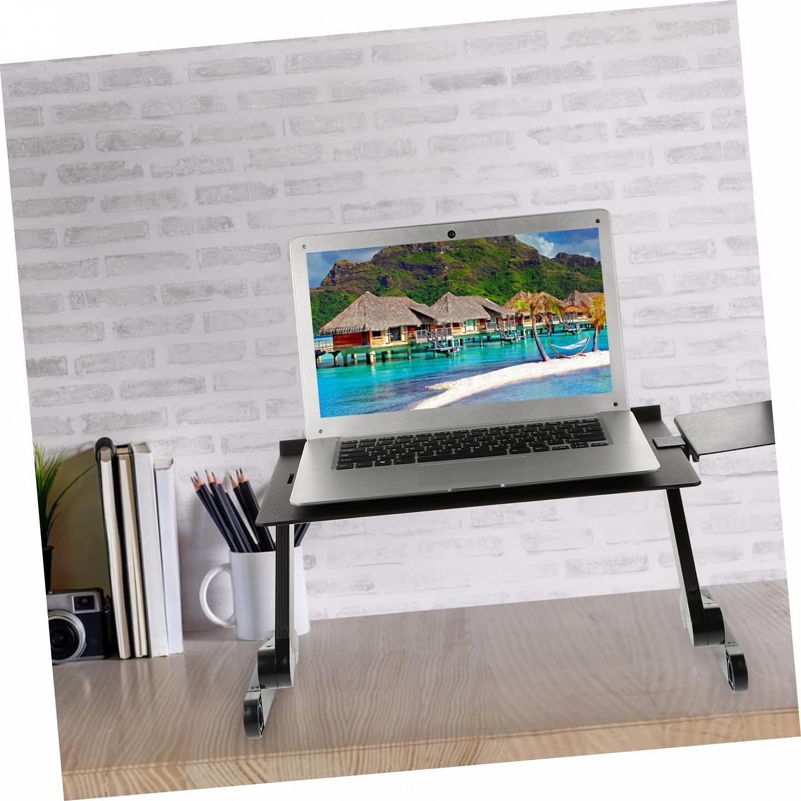 Підставка для ноутбука Gadpiparty алюмінієва складана з тепловідводом. Ергономічний дизайн для комфортної роботи в ліжку чи офісі, фото №7