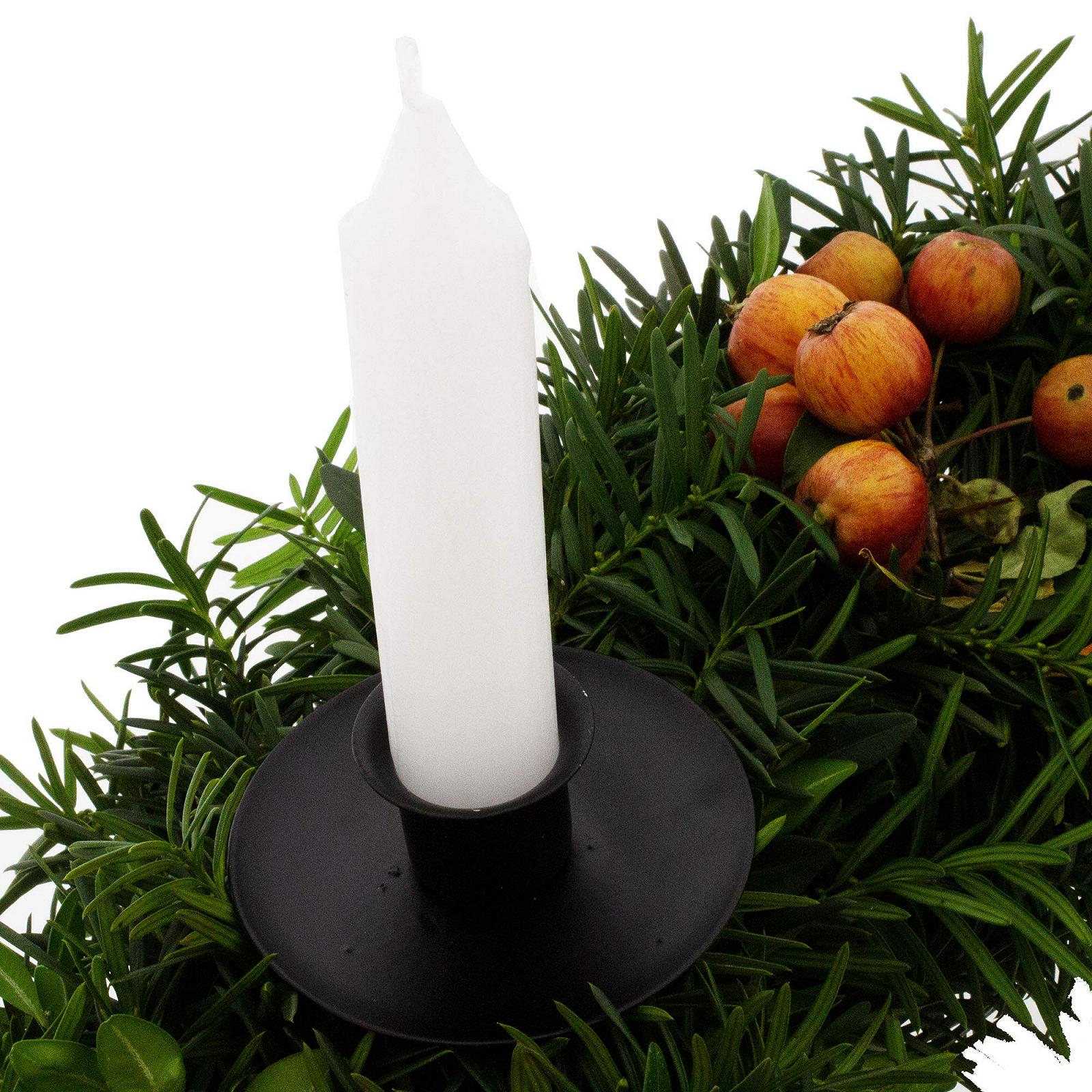 Підсвічник Annastore Набір 4 шт. Металевий Адвент Висота 10 см Чорний, фото №5