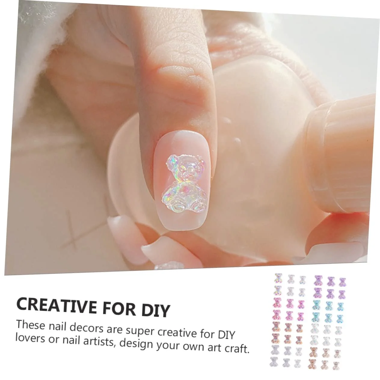 Аксесуари для нігтів WOONEKY, ведмедики, підвіски, фото №9