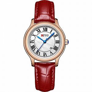 Женские Кварцевые Часы Forrader Classic Business, Ремешок из нержавеющей стали, Натуральная Кожа, Элегантные Римские Цифры, Календарь - Фото 1