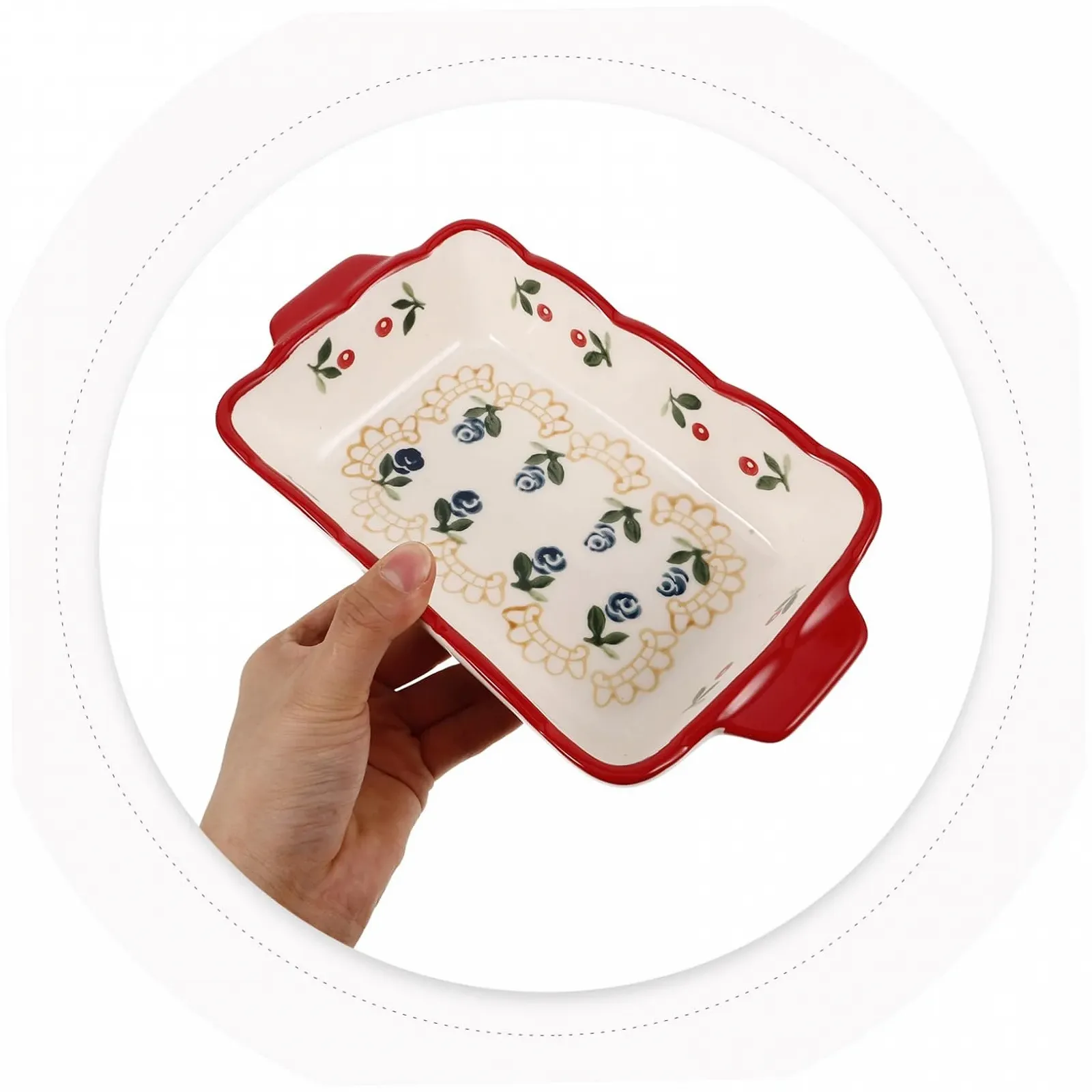 Форма для запекания Керамическая Прямоугольная для лазаньи и запеканок, фото №6