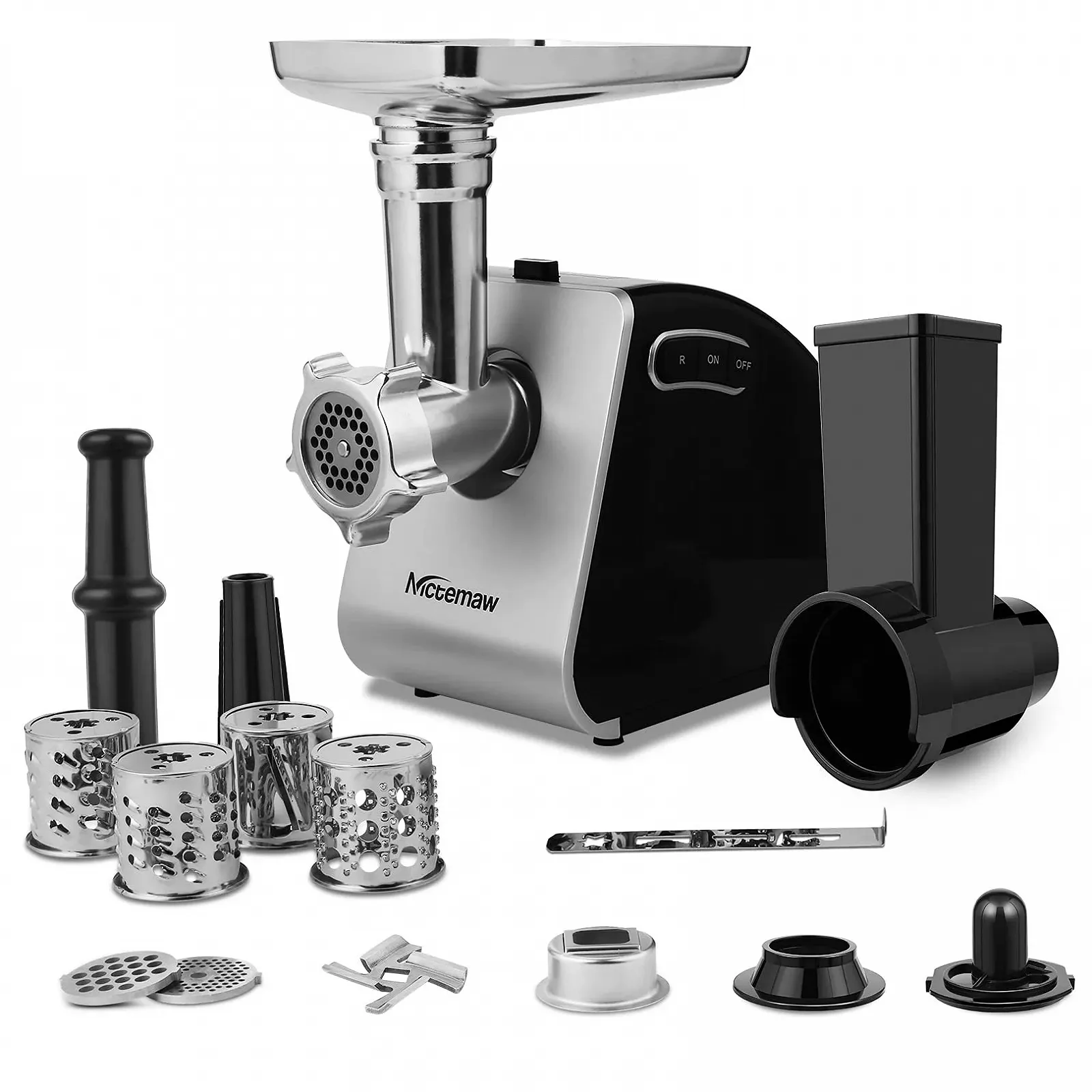 Мясорубка электрическая 2000 Вт 3 диска 4 насадки-барабана Sausage Machine, фото №9