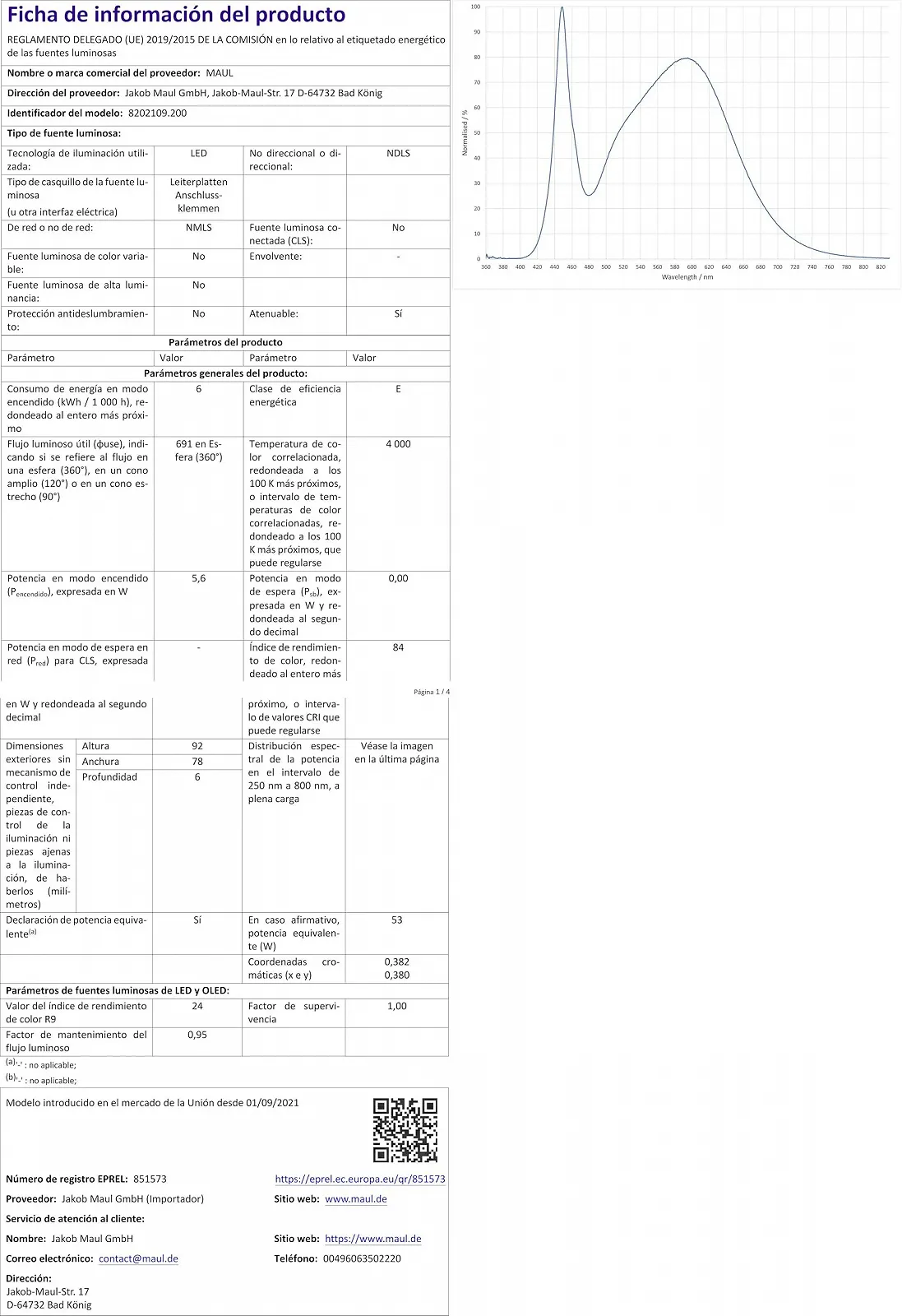 Настільна лампа Maul 82021 95 Space Срібляста, фото №12