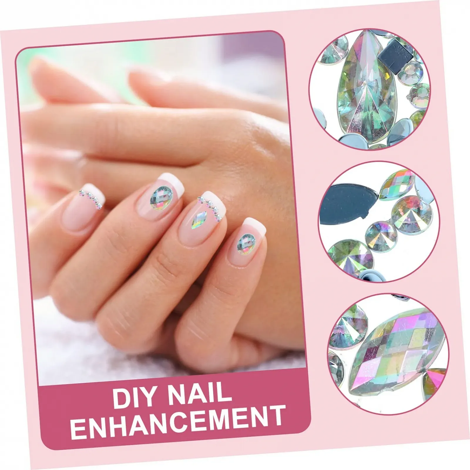 Набор страз с плоской спинкой Healeved, 300 акриловых камней для украшения ногтей и аксессуаров для красоты, фото №4 Набор страз с плоской спинкой Healeved, 300 акриловых камней для украшения ногтей и аксессуаров для красоты, фото №4